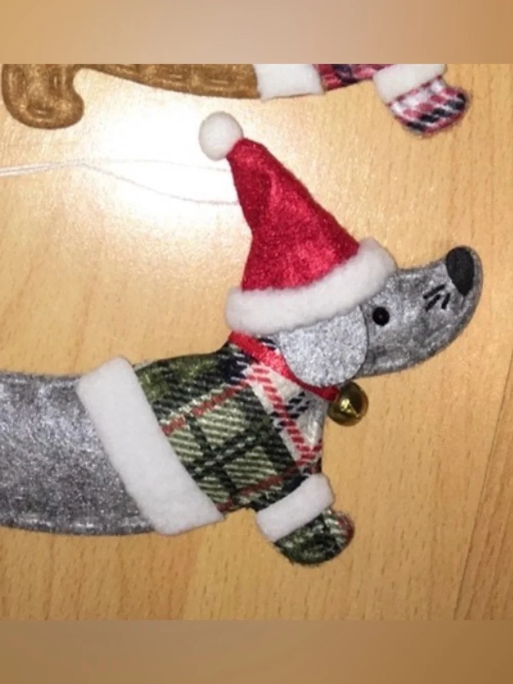 Gray Dachshund Christmas Tree Ornament